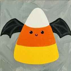 The image for I’m batty for candy corn!