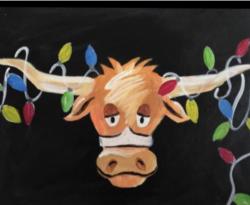The image for Longhorn and Christmas Lights! A Texans Favorite!