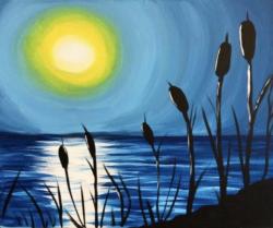 The image for Cattails in the Moonlight!