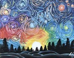 The image for Starry Night Neon Style!