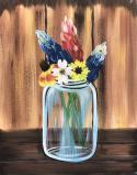The image for Mason jar of wild flowers! New!!