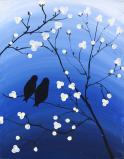The image for $25 Monday Madness! Blue birds on a branch!