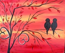 The image for Birds on a branch! Choose your background colors!