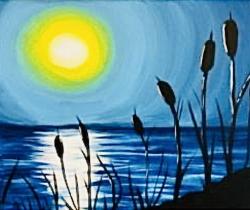 The image for Reeds by the Ocean at Night!