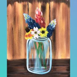 The image for Mason Jar of wild flowers!
