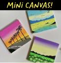The image for You Get 2 - 4x4 Mini Canvases and a cute little wooden easel!