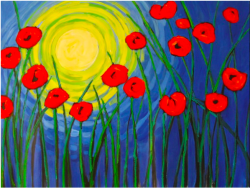 The image for Van Goghs Poppies in the Moonlight!