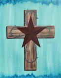 The image for Rustic Cross! Great for Home Decor! Pick your favorite background color.