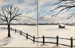 The image for Let it snow! Paint one or both!