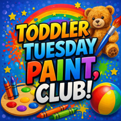 The image for Toddler experience! Enjoy painting fun crafts with your little one! Leave the cleanup to us!