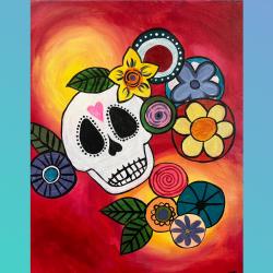 The image for Dias De Los Muertos Flowers! Perfect for that empty wall! Makes a great decoration piece