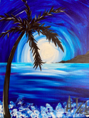 The image for Mystic Beach Sunset! Choose your own background color!