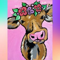 The image for Country Cow! Pick your background color!