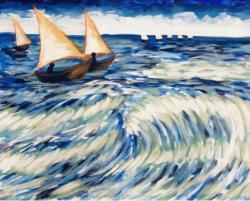 The image for Sail Boat on a Swirling Sea!
