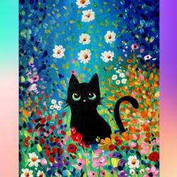 The image for Cat in the Flowers!
