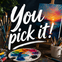 The image for PAINT YOUR FAVORITE PICTURE! You pick it and we'll show you how.