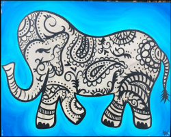 The image for Trendy Zen Tangle Elephant!
