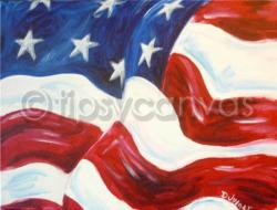 The image for $30 Thursday's! Come Celebrate The 4th Of July With This American Flag Painting!