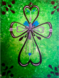 The image for Curly Cross! Choose your favorite color!