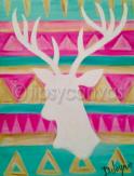 The image for Designer White Deer - Pick your favorite background colors!