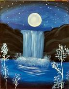 The image for Nighttime Waterfall! Glitter and Glow Night!