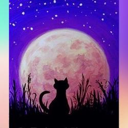 The image for Halloween Cat in the Moon Light!