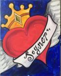 The image for Customize with your name! Crowned Heart Crest