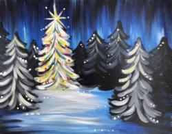 The image for Christmas Tree Forest- Bright and Beautiful! Add Glitter and Glow Paint!