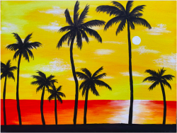 The image for Breezy Palm Trees! Choose your background color!