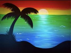 The image for Bold Colored Sunset Over the Ocean!